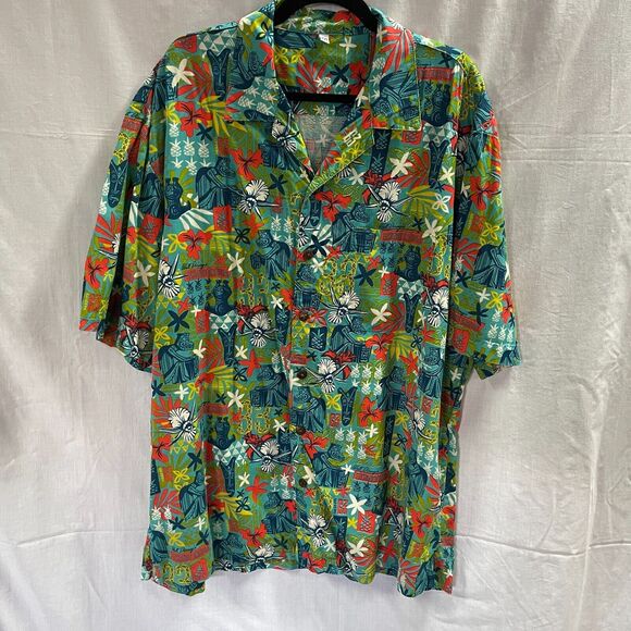 Disney Club 33 Hawaiian Aloha Shirt Enchanted Tiki Room Size XXL Damage - Picture 1 of 8